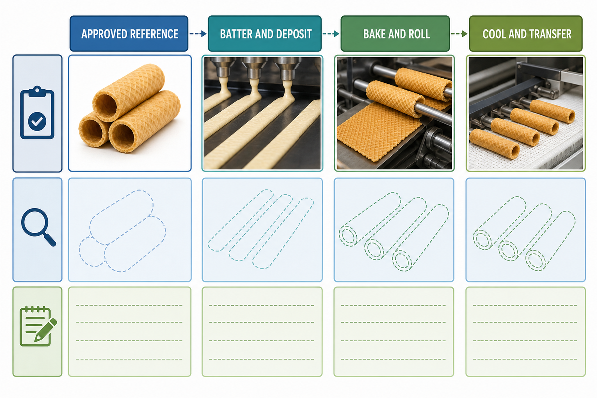 What to specify for an egg-roll cookie trial — UDTECH