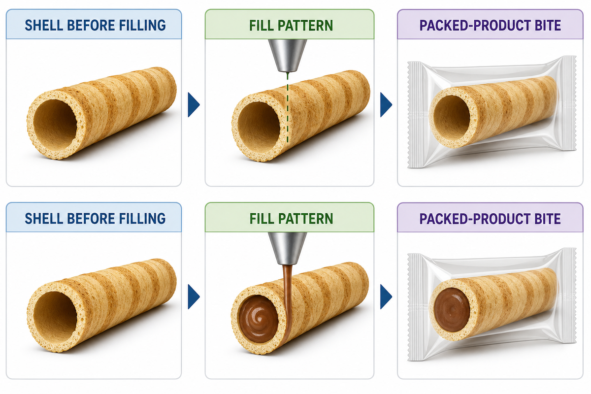 Hollow and filled wafer rolls — UDTECH