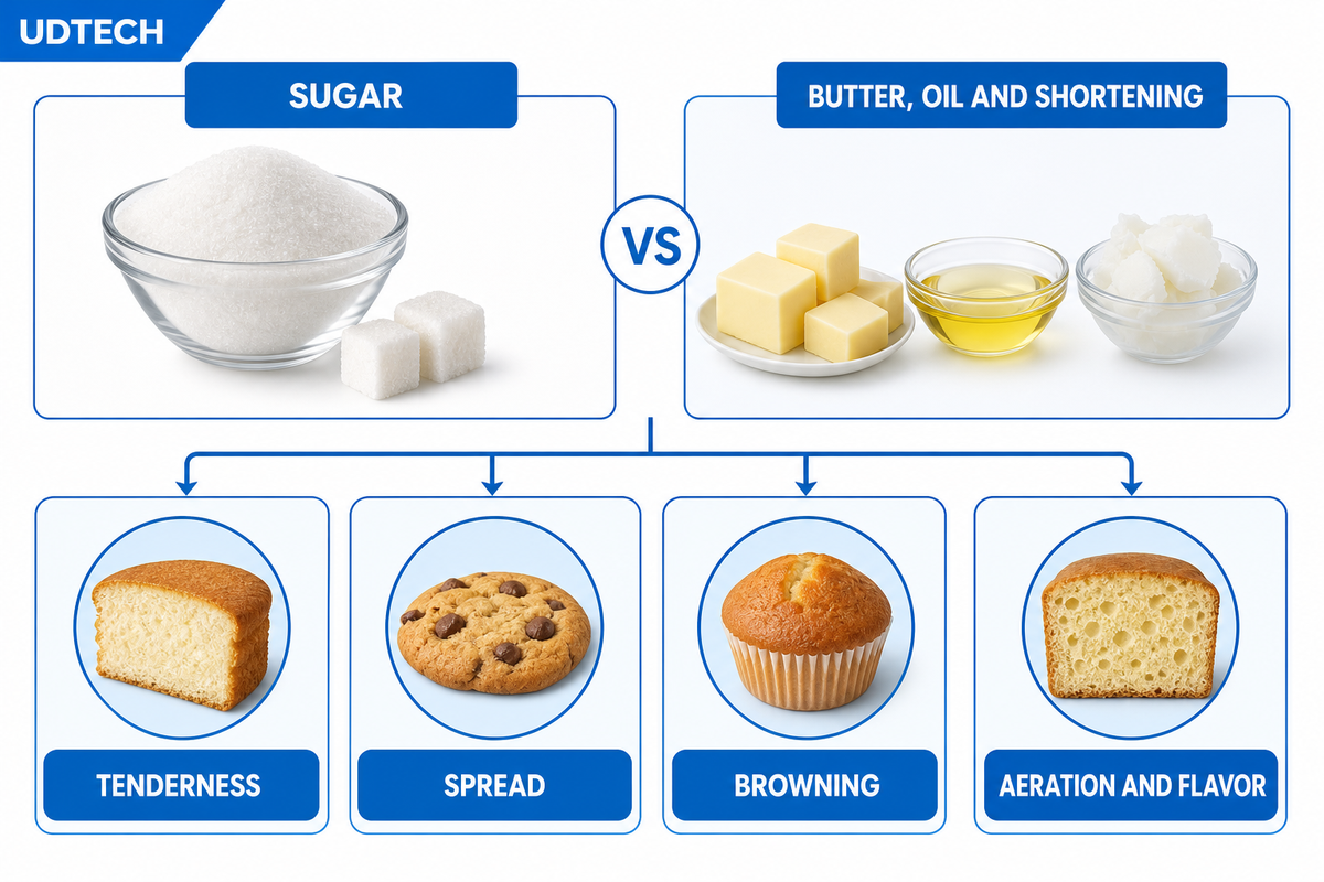 Sugar and fats tune tenderness, spread, color and moisture — UD Company