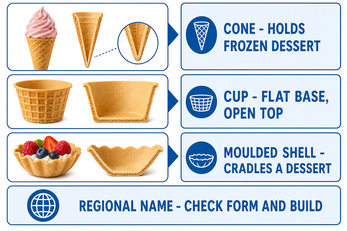 Cones, cups, moulded shells and regional names — UD Company