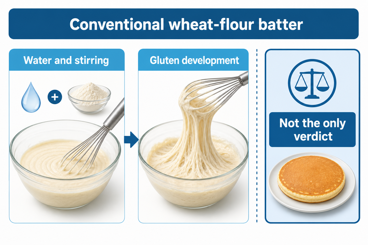 What mixing changes in pancake batter — UD Company