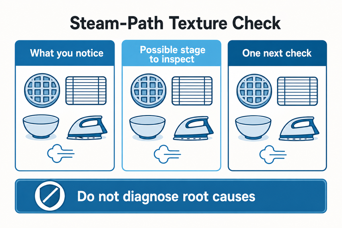 The Steam-Path Texture Check: a symptom-to-next-check table — UD Company